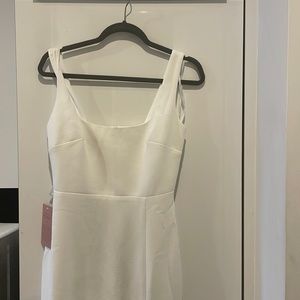 BHLDN floor length white dress